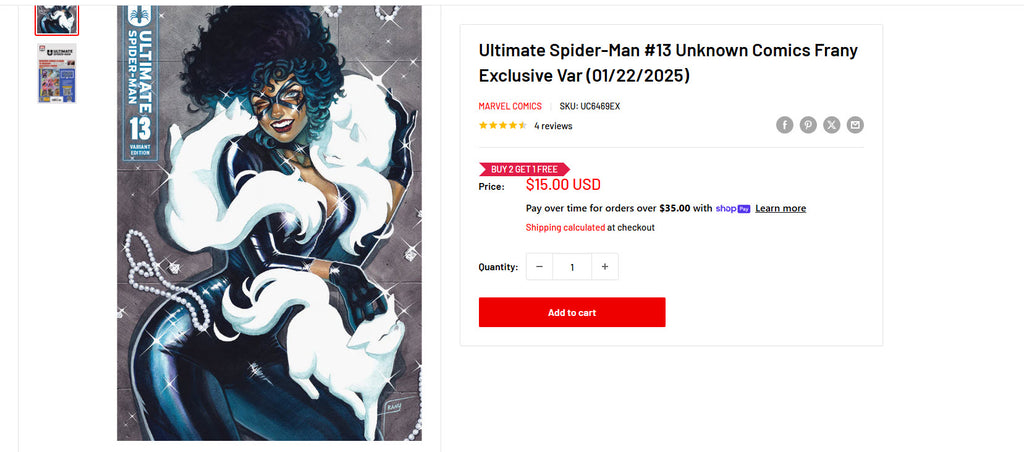 Ultimate Spider-Man #13 Unknown Comics Frany Exclusive Set