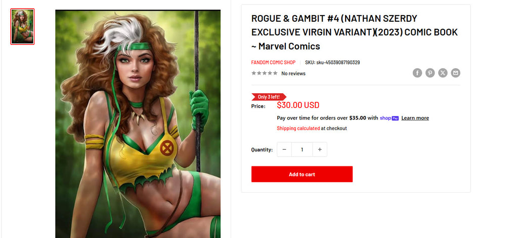 ROGUE & GAMBIT #4 (NATHAN SZERDY EXCLUSIVE VIRGIN VARIANT)