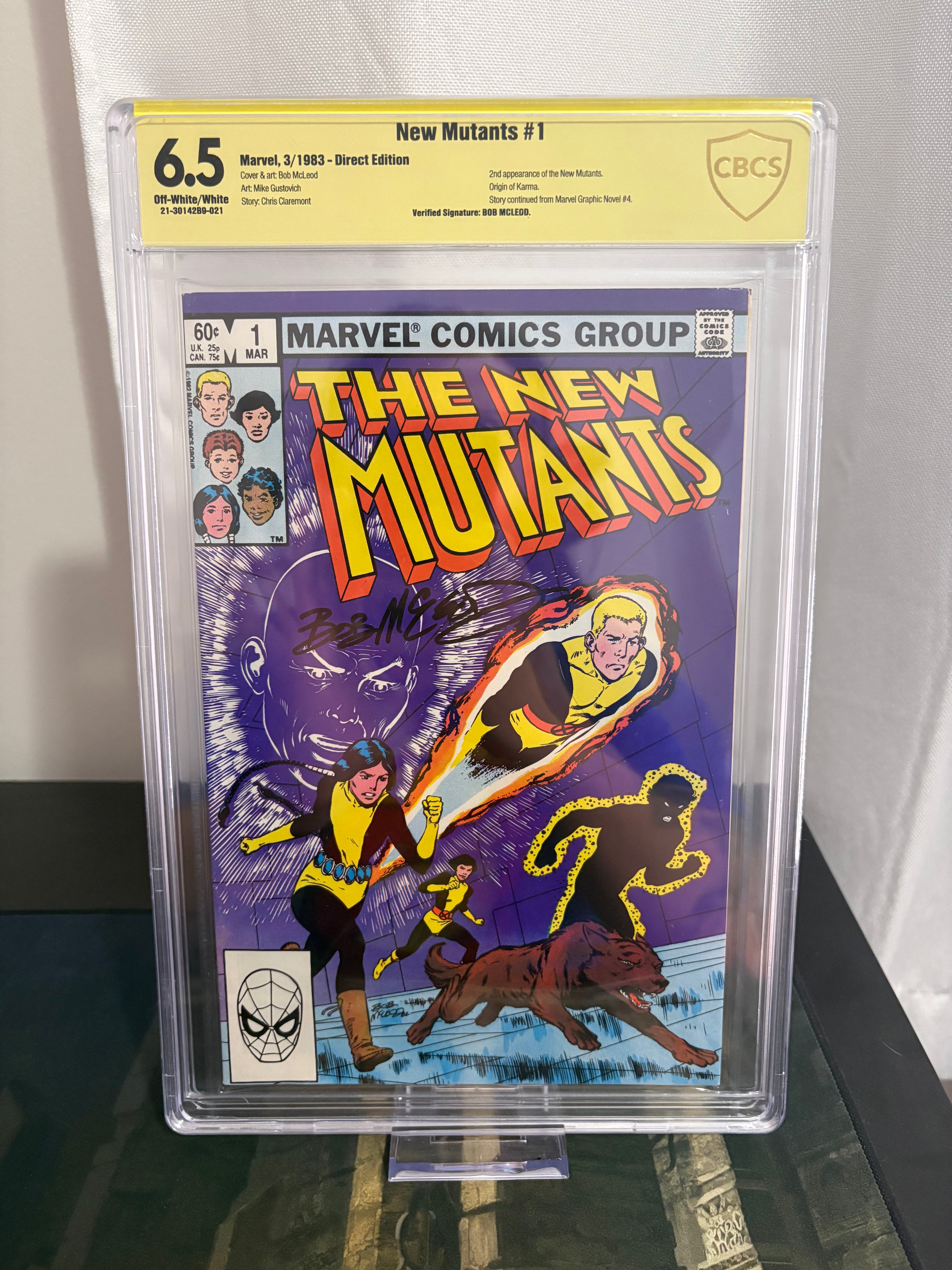 New Mutants 1 CBCS 6.5 Bob McLeod Signed